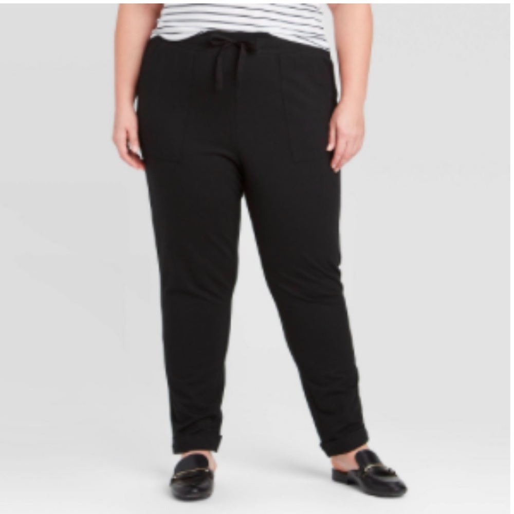 Ava & Viv black cuffed jogger pants